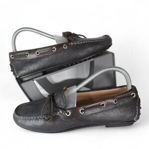 Ecco Dark Brown Pebbled Leather Slip-On Loafers Men main image 2